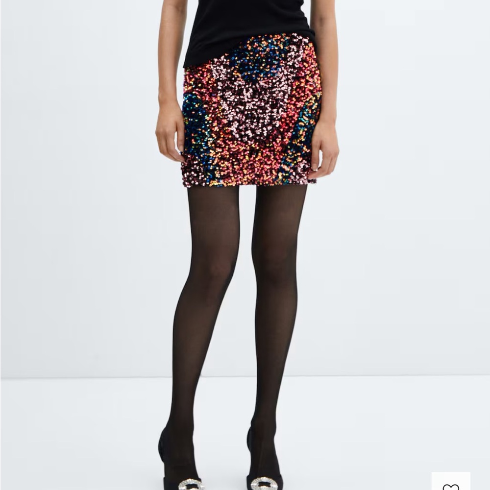 Mango Sequin Mini Skirt | NWT Size Medium